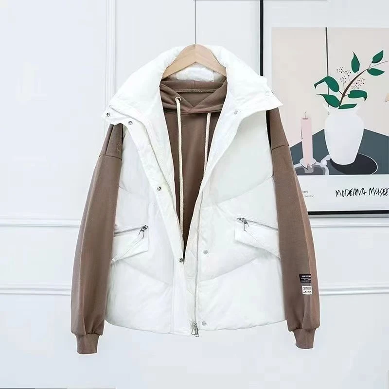 W072白鸭绒羽绒马甲女新款韩版宽松无袖背心坎肩洋气款