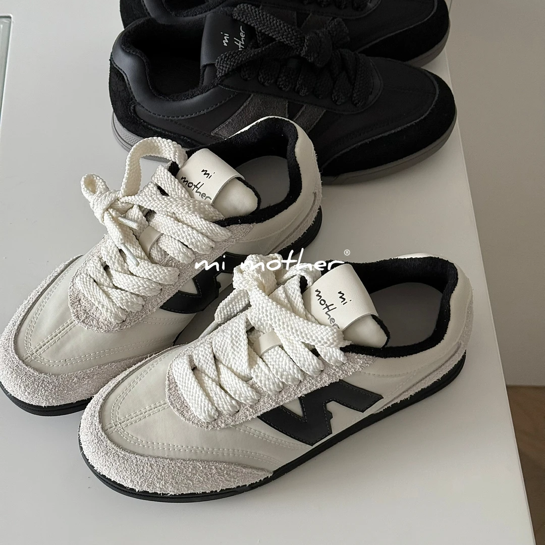 mi mother“白巧克力”真皮 长毛牛反绒皮小众德训鞋板鞋球鞋休闲鞋