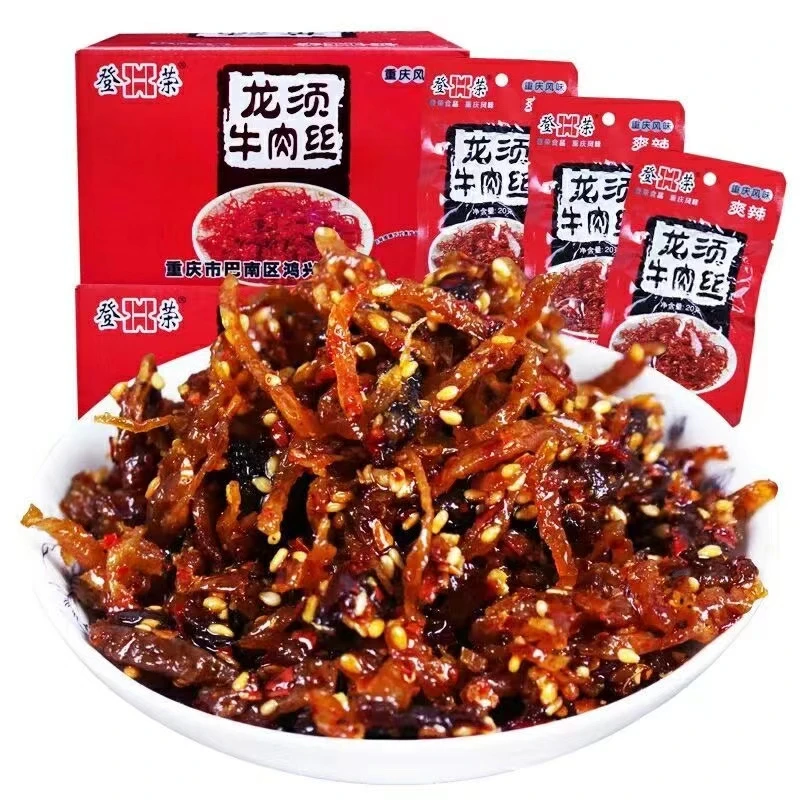 登荣龙须牛肉丝爽辣麻辣灯影牛肉丝重庆特产休闲零食小吃童年辣条