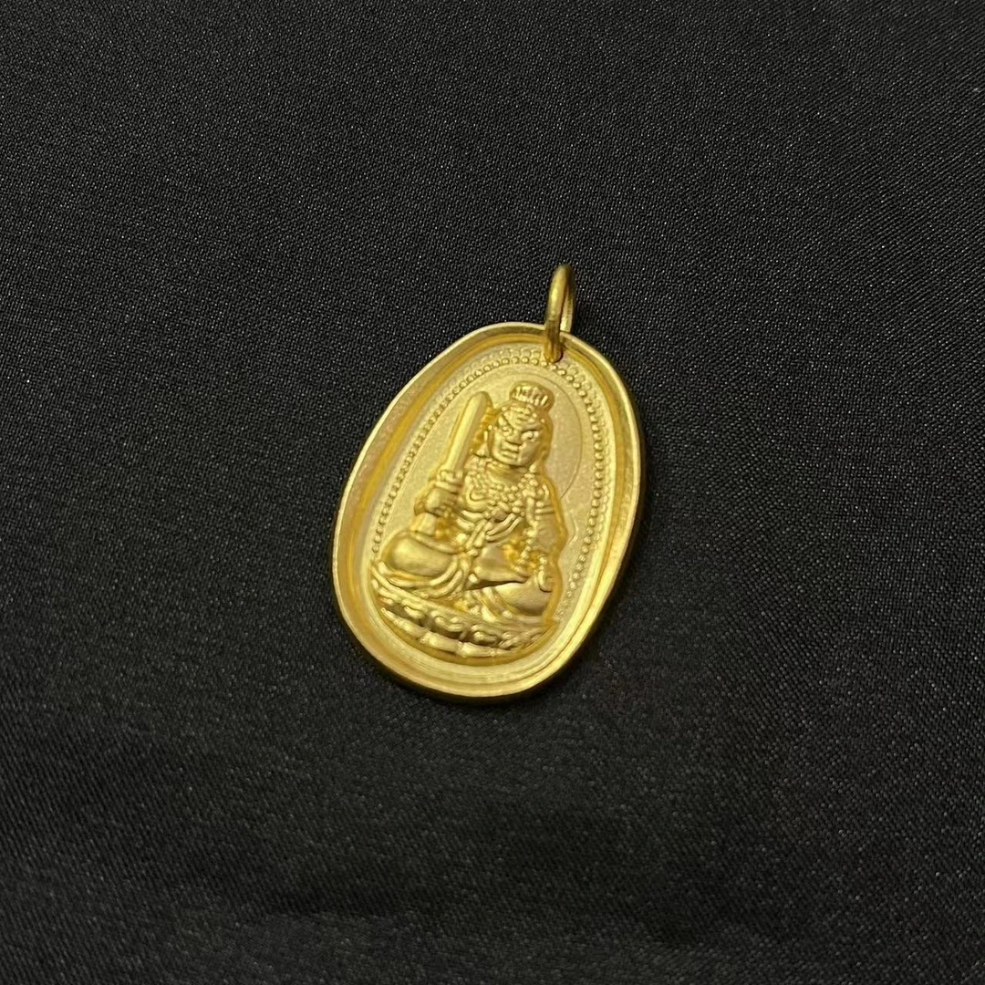 xisanfu/喜三福黄金古法十二生肖八大守护神传承吊坠(不含链，绳)