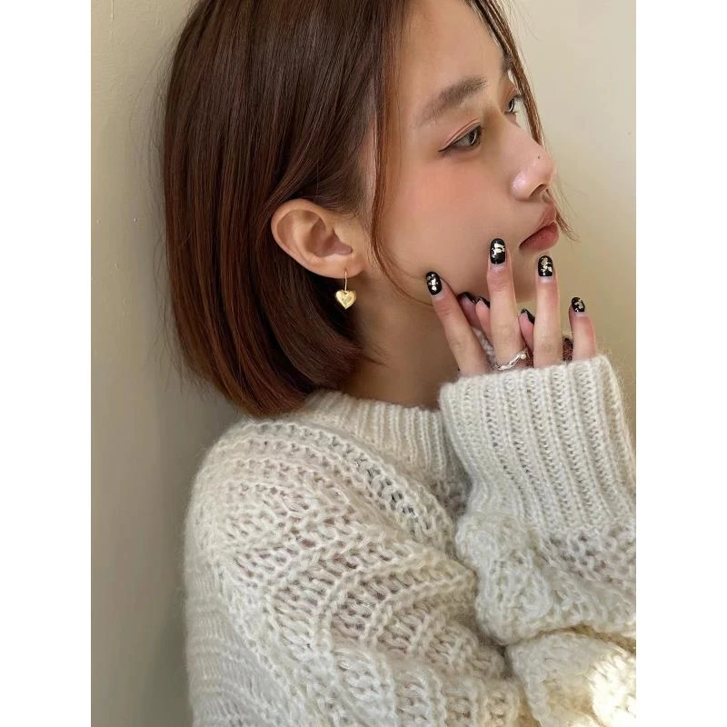 铜合金耳饰 H042 气质轻奢时尚百搭复古法式经典素款小众简约