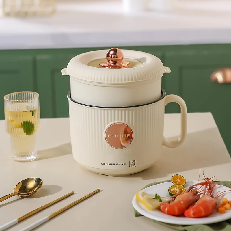 多功能电煮锅家用学生宿舍一体锅便携小火锅智能预约保温泡面锅