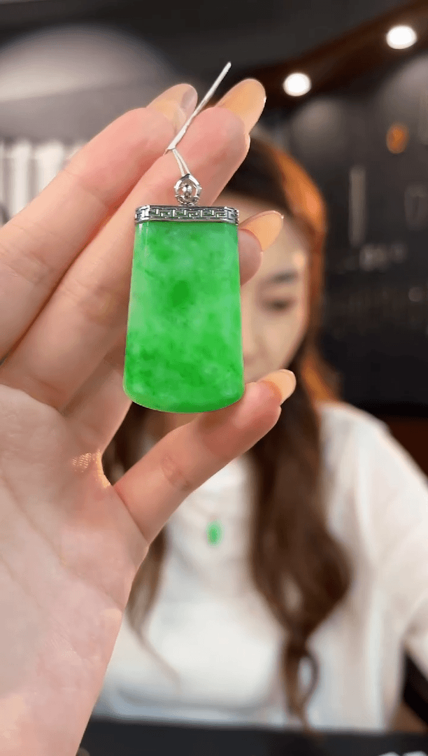 【闪购商品】翡翠颈饰18K金镶嵌 缅料A货/支持复检/一件