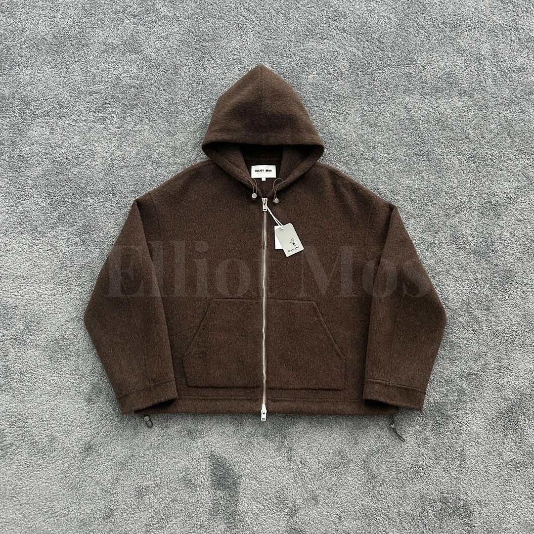 Elliot Mos 900g高克重~Wool Coat 羊毛混纺双面呢抽绳外套-0719