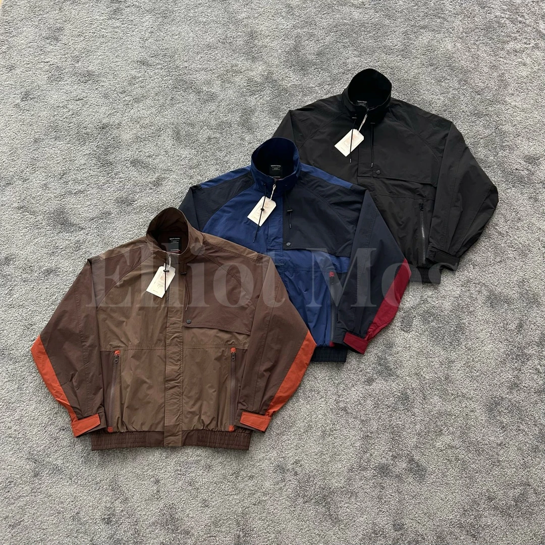 Color Blocked Jacket 拼色古着风双门襟立领夹克-0761