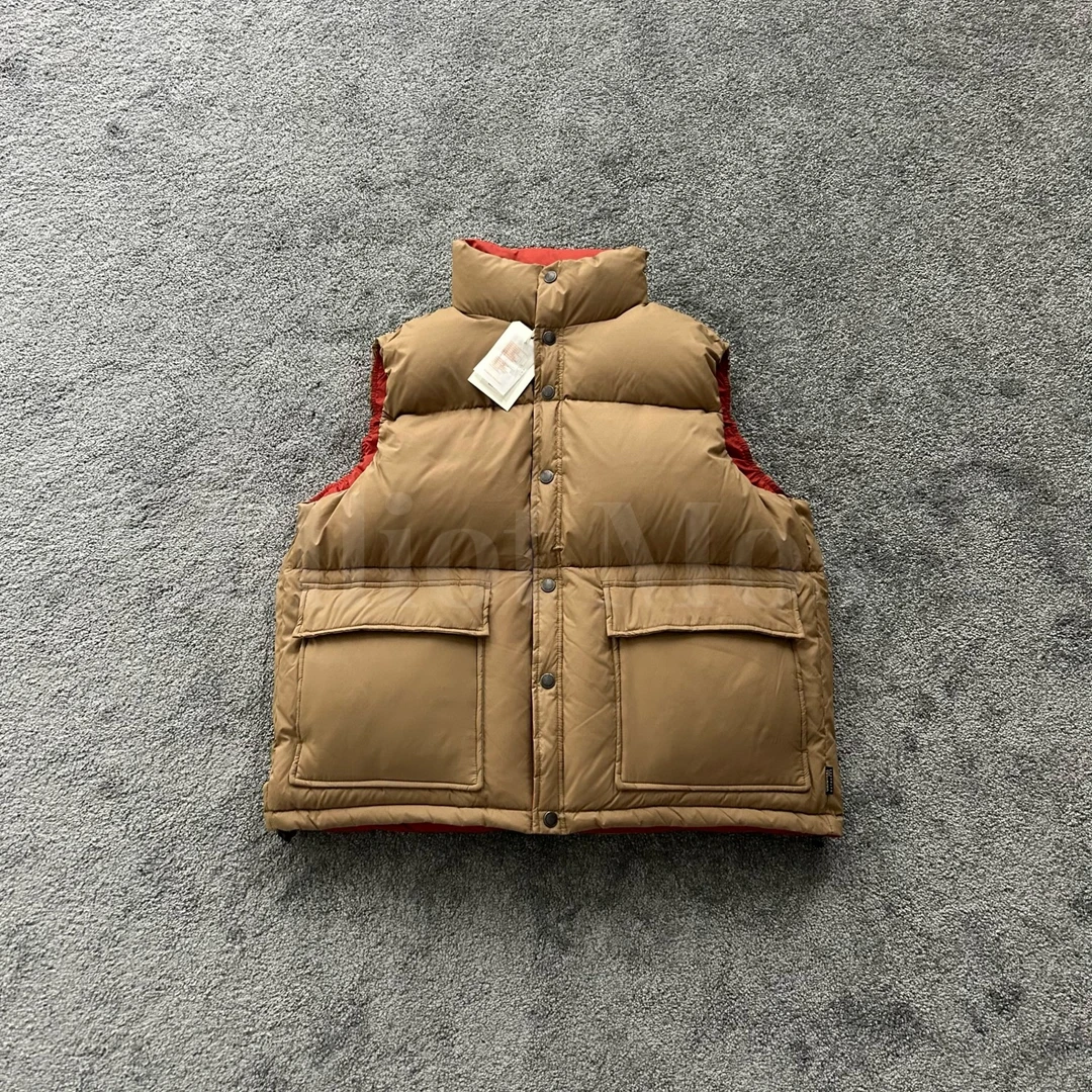 90%白鸭绒~Down Vest  两面穿撞色印花羽绒马甲-0865