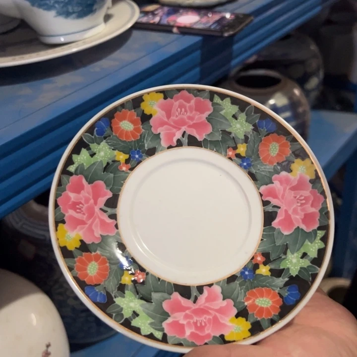 高温瓷微瑕06瓷满花手绘