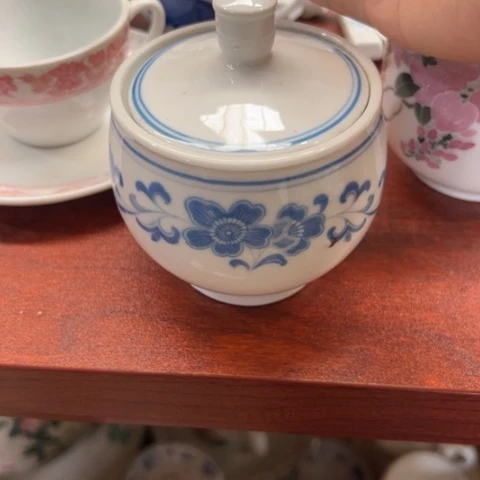 高温瓷细白瓷微瑕釉下棕凤280毫升有矿点