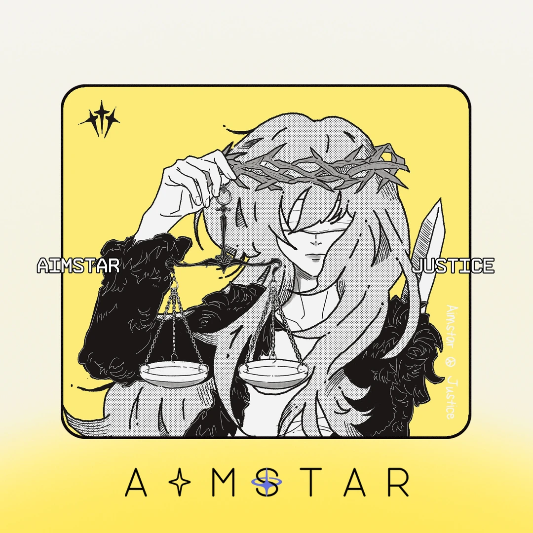 AimStar 正义特别版碳纹聚氨酯底胶细面亲肤控制鼠标垫电竞游戏