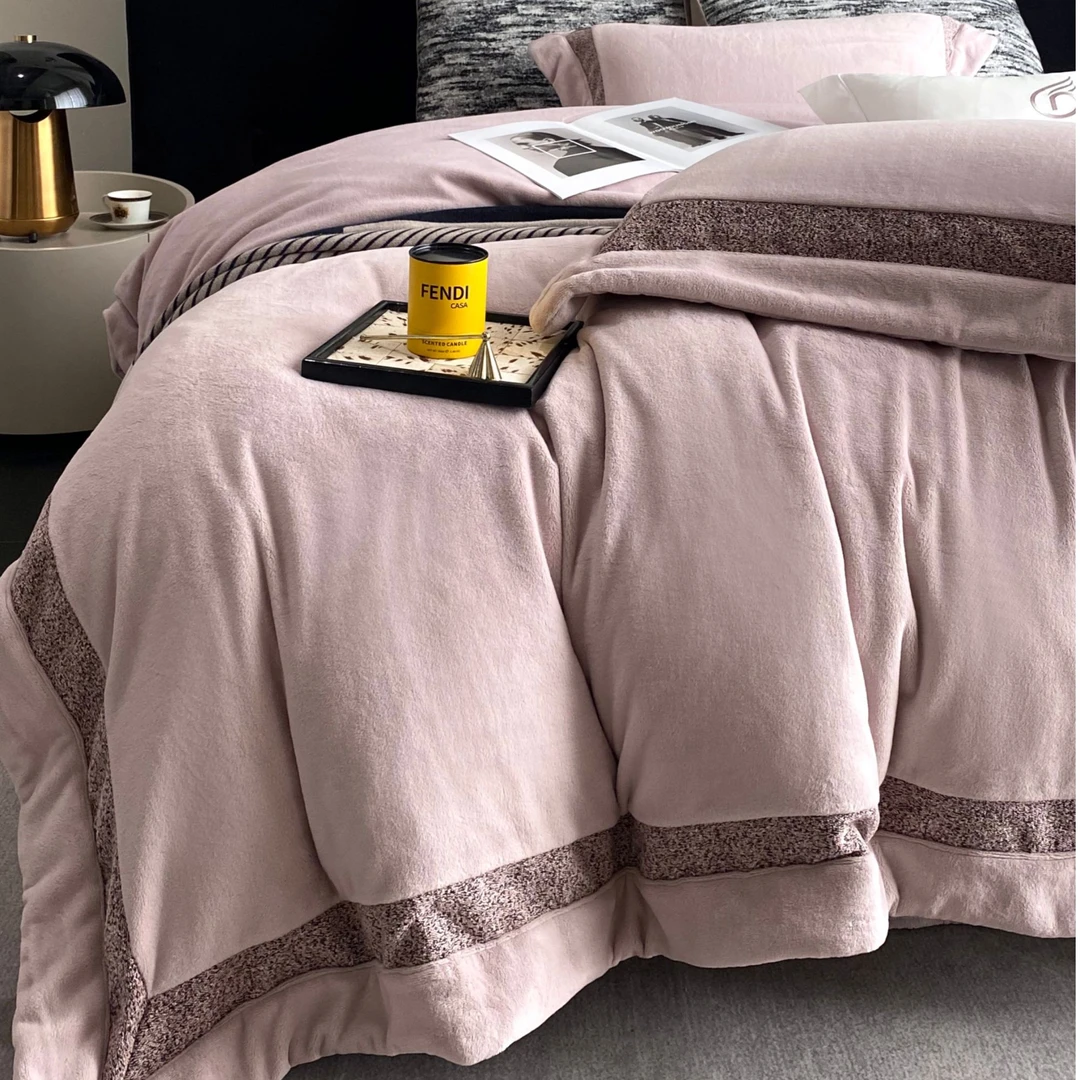 【贤公子家居】MN/慕奈 雪瑞-轻奢简约款雪绵绒四件套