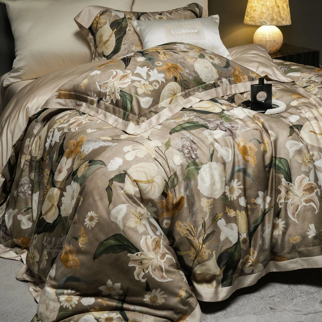 【贤公子家居】德瑞拉-奢华轻奢系进口印花全棉四件套