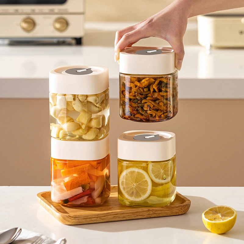 摩登主妇玻璃密封罐食品级瓶子白糖罐腌菜咸菜罐腊八蒜储存储物罐