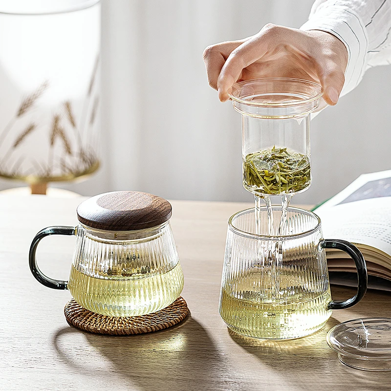 【摩登主妇】茶杯专用茶水分离杯办公室茶具男士水杯玻璃泡茶杯子