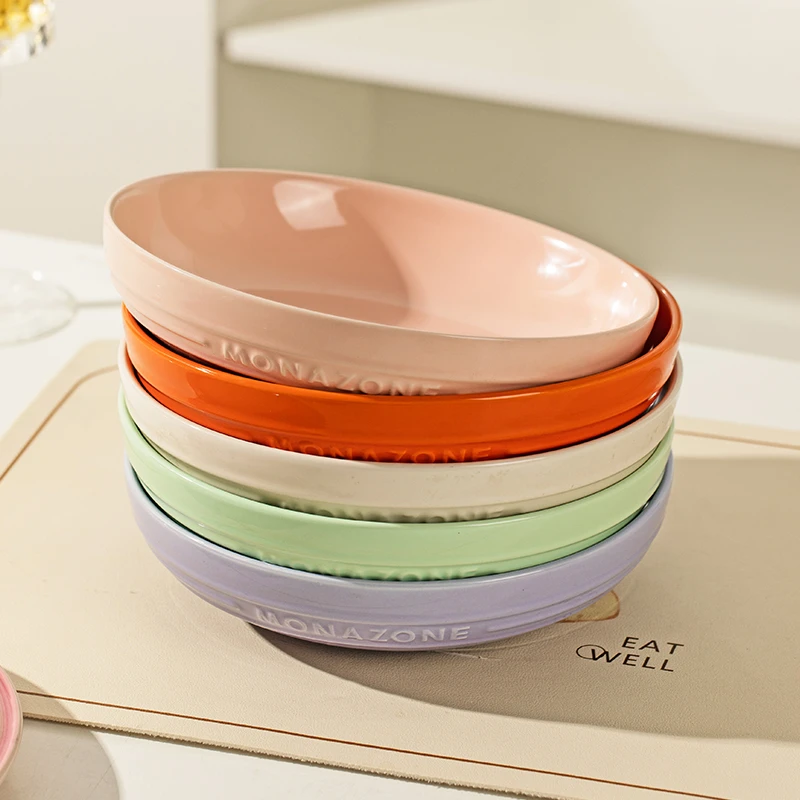 【粉丝专属】MONAZONE系列盘子碗家用新款陶瓷饭碗早餐碗盘