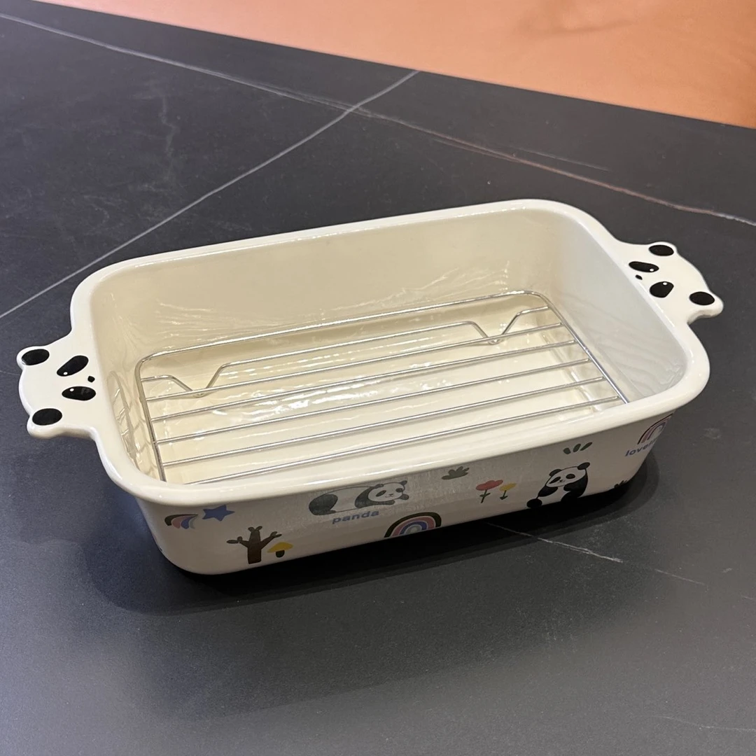 【特价福利】mototo熊猫陶瓷烤盘