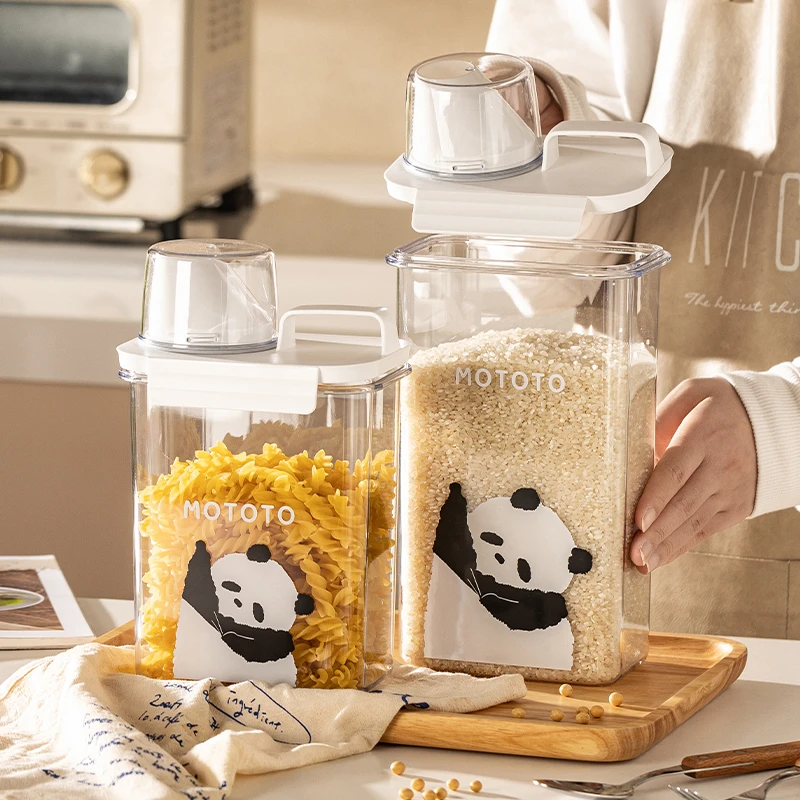 【摩登主妇】熊猫大容量米桶防虫防潮密封米箱装大米五谷杂粮收纳盒