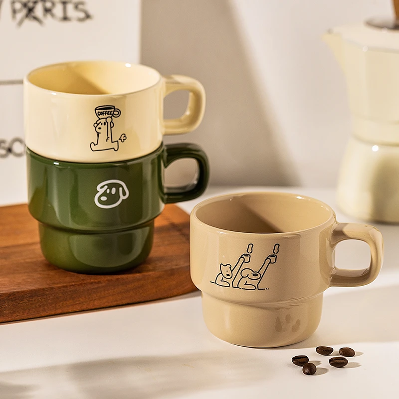 【摩登主妇】MOG马克杯杯子办公室陶瓷杯咖啡杯早餐杯家用喝水杯