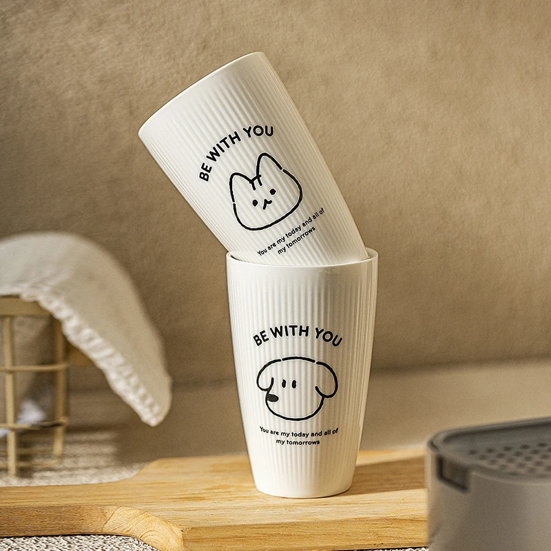 【摩登主妇】漱口杯刷牙杯家用牙杯高颜值牙刷杯情侣牙具杯陶瓷杯