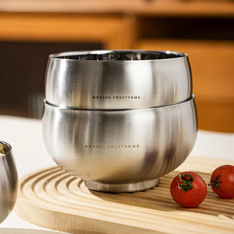 【摩登主妇】儿童碗食品级316光面不锈钢米饭碗宝宝专用辅食餐具