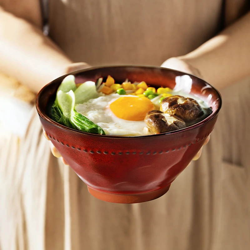 【摩登主妇】陶瓷面碗汤碗家用高颜值餐具斗笠大泡面碗拉面碗
