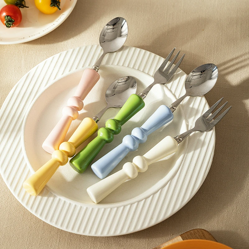 【摩登主妇】Mellow不锈钢勺子叉子高颜值家用精致汤勺一人一勺