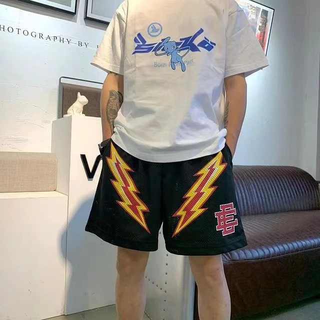 EE美式篮球短裤男健身运动四分裤网眼速干透气宽松不过膝潮流短裤