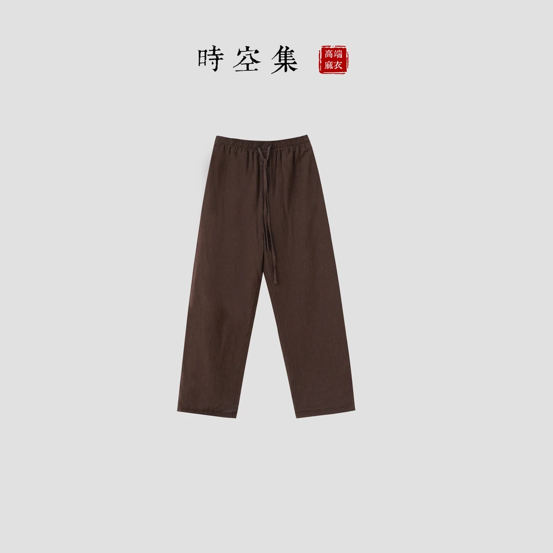 【加棉加厚款】8039-2秋冬加厚保暖直筒裤宽松百搭时尚简约松紧腰