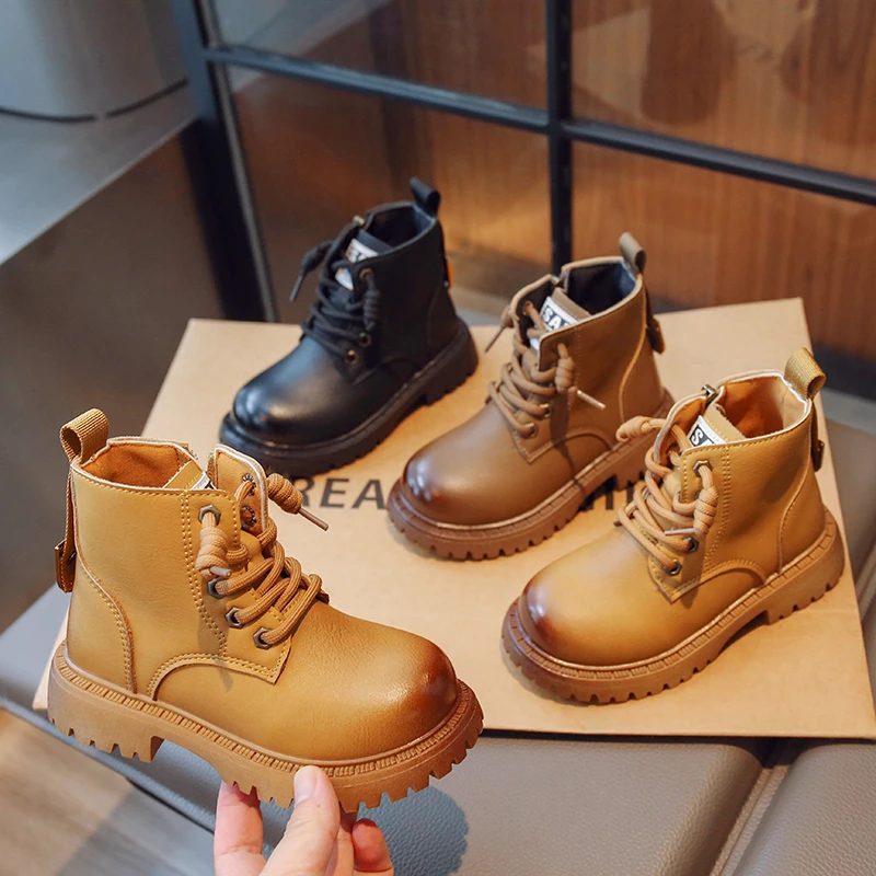 23秋季新款儿童马丁靴男童中性休闲靴韩版英伦风短靴5226