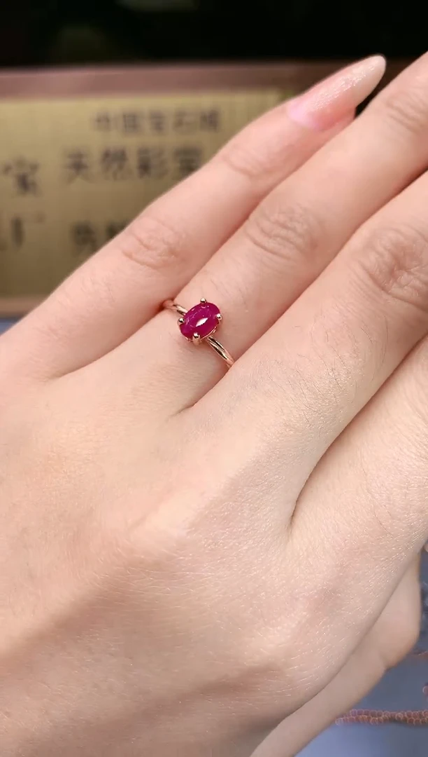 【闪购商品】红宝石戒指银S925镶嵌00000