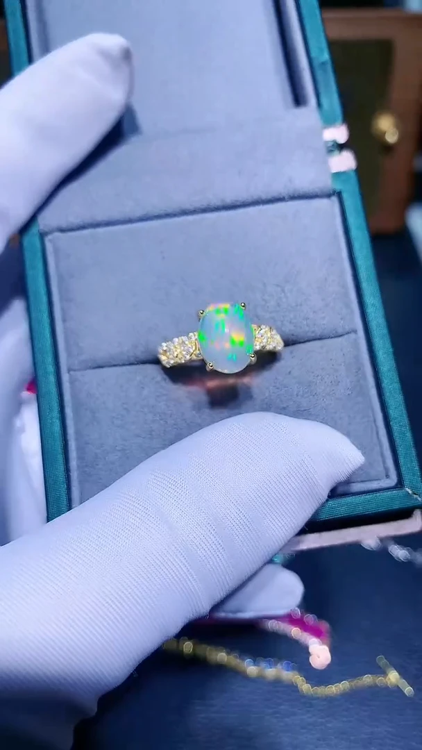【闪购商品】欧泊戒指银S925镶嵌........