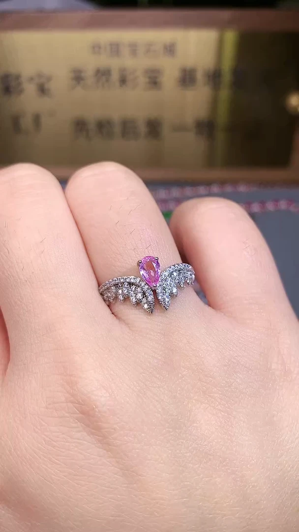 【闪购商品】彩色蓝宝石戒指银S925镶嵌.