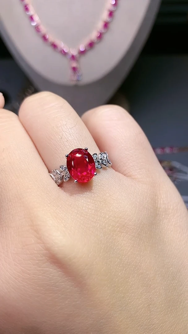 【闪购商品】红宝石戒指银S925镶嵌.