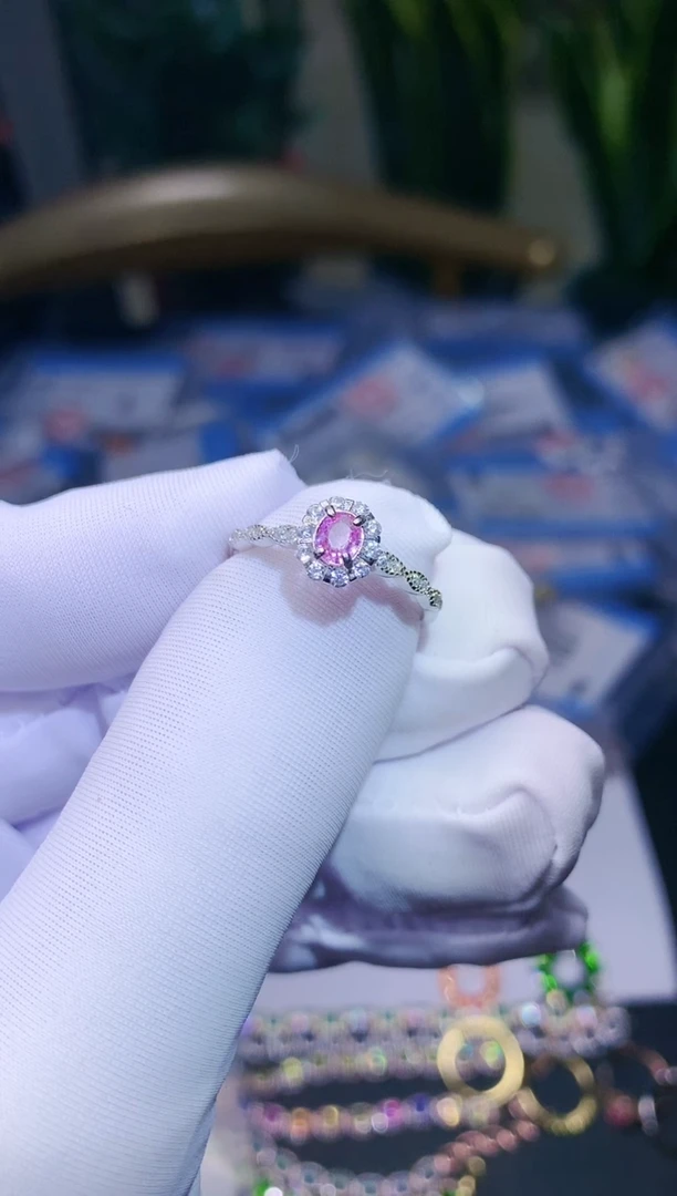 【闪购商品】彩色蓝宝石戒指银S925镶嵌.