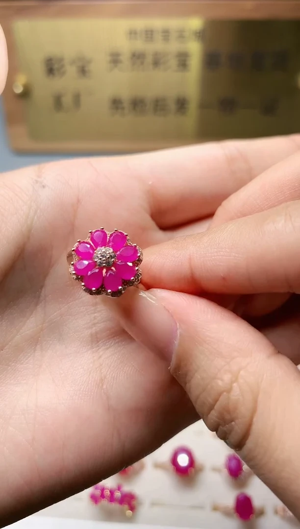 【闪购商品】红宝石戒指银S925镶嵌0000000