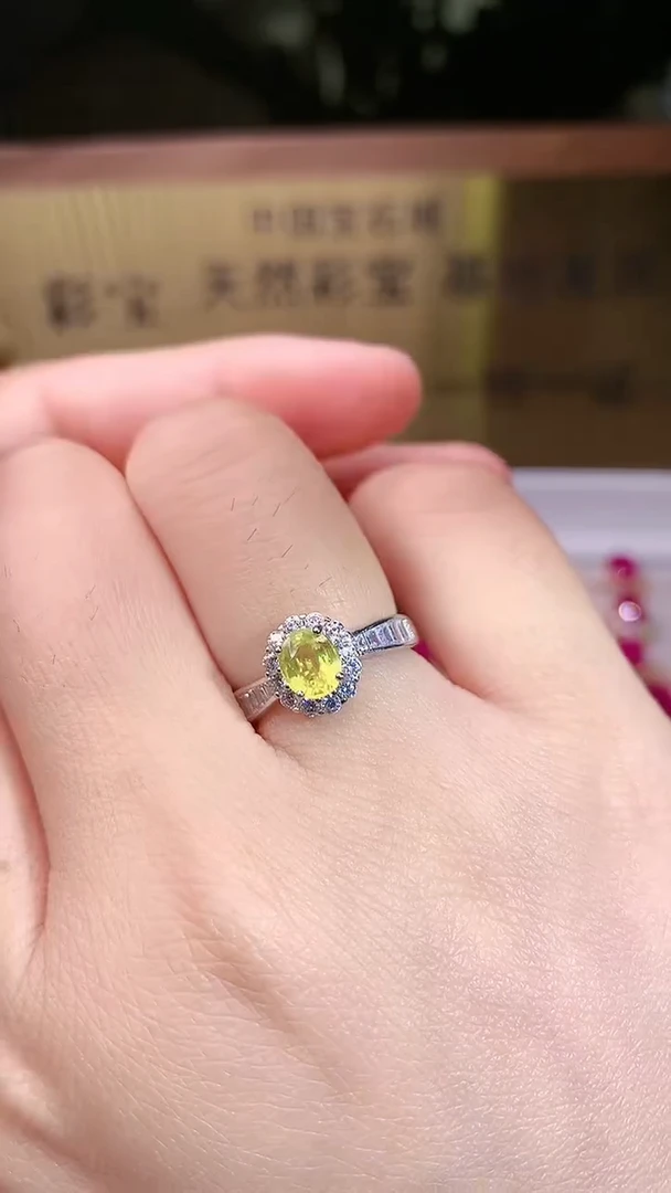 【闪购商品】彩色蓝宝石戒指银S925镶嵌.