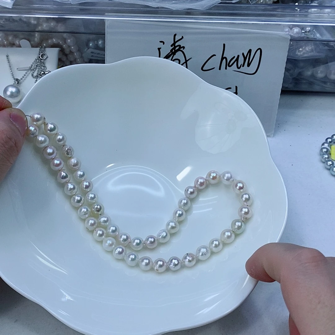 海水珍珠颈饰银S925镶嵌