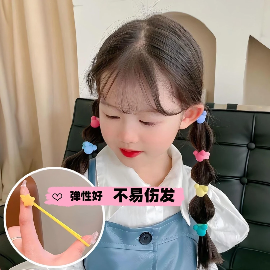 儿童橡皮筋宝宝发圈扎头发小皮筋不伤发弹性好女童毛巾圈头绳发饰