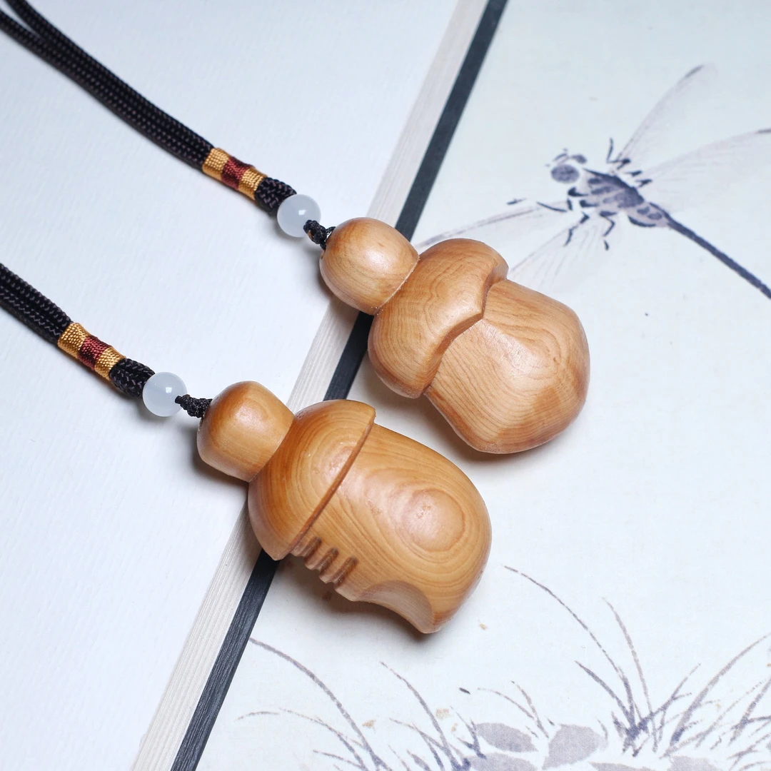 崖柏木雕小李肥刀尚方饱剑挂件木质小摆件宝宝随身手把件