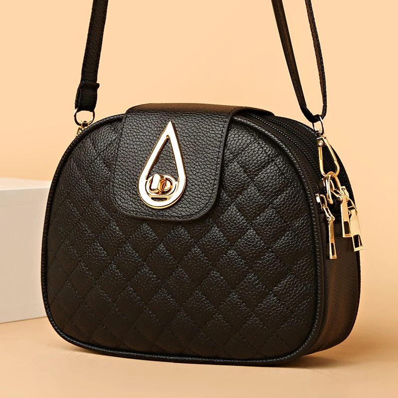 正品多层女包2024新款时尚中年包三层小方包百搭手机包单肩斜挎包