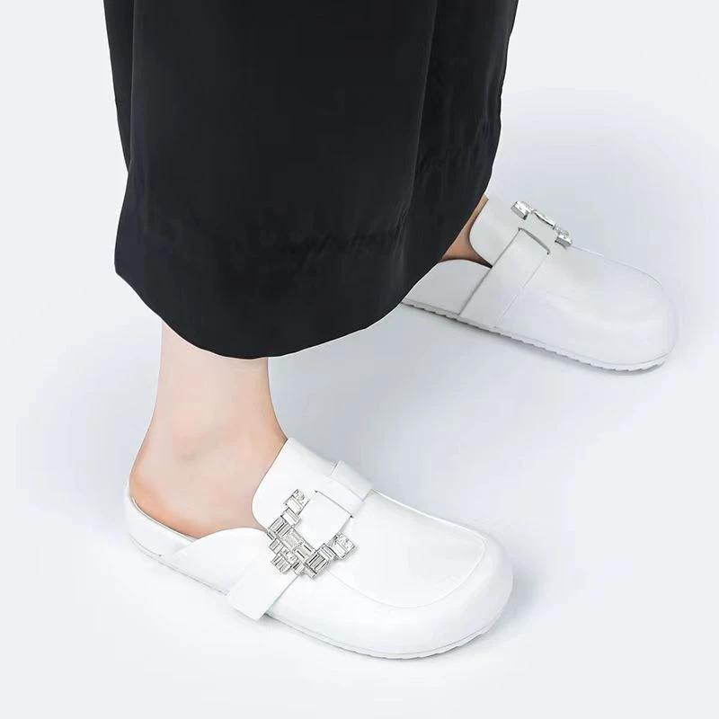 NICESOONICE设计师新品春夏包头平底半拖女鞋