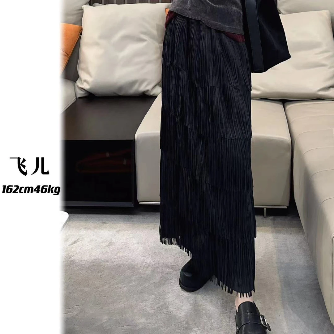 XiaoF-【清风拂柳】新中式半身裙甩甩裙时尚百搭宽松中长款半身裙