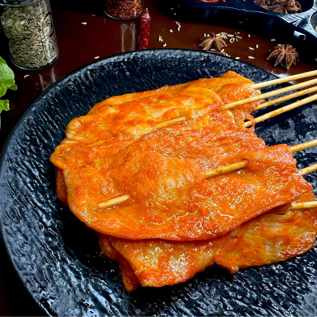 深杭派单冻鸡肉串里脊肉串20串1kg半成品冷冻半成品家用里脊肉