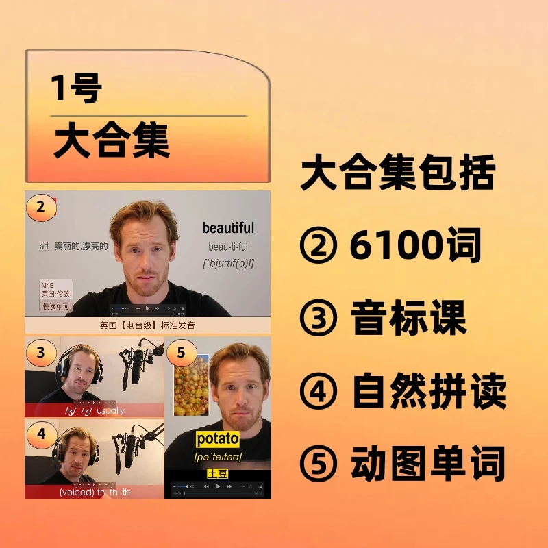 【1号大合集】598节，英语系统学习视频课，包括音标/自然拼读