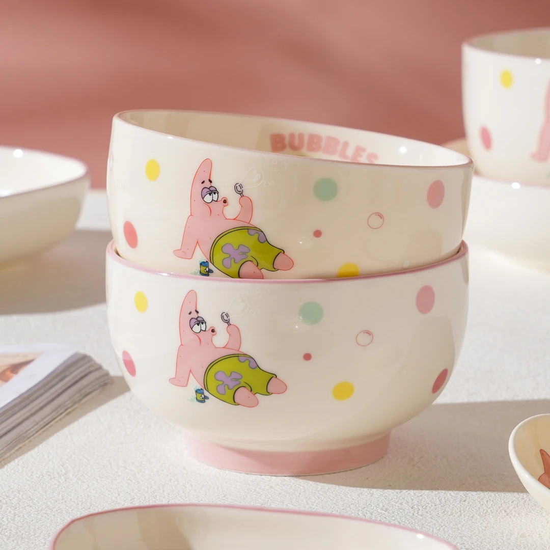 众琛派大星正品联名高颜值釉下彩4.5寸陶瓷碗