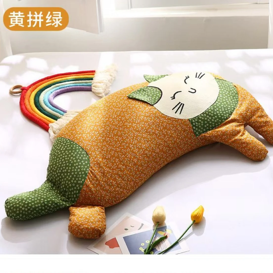 小猫花色荞麦枕头护颈枕助眠枕头