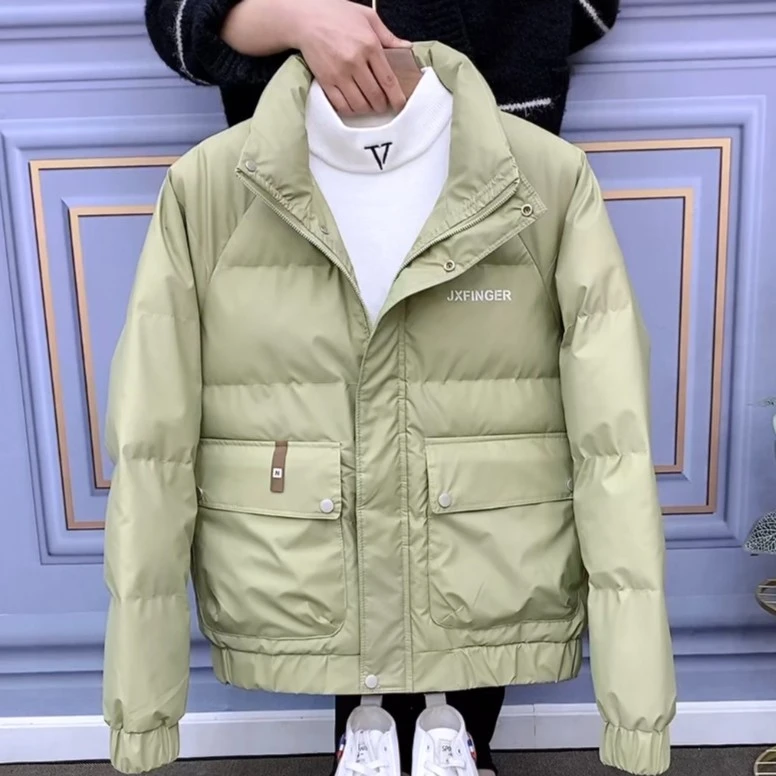 立领棉服男短款工装棉袄2024新款潮牌冬季加厚保暖棉衣外套百搭