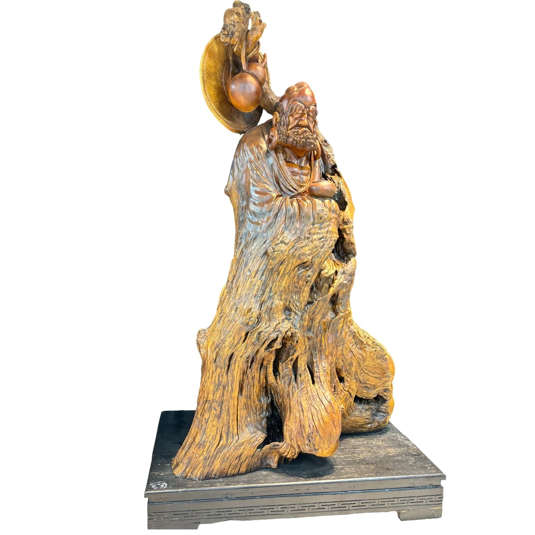 木雕工艺品摆件（达摩）纯手工匠心技艺精细雕刻品