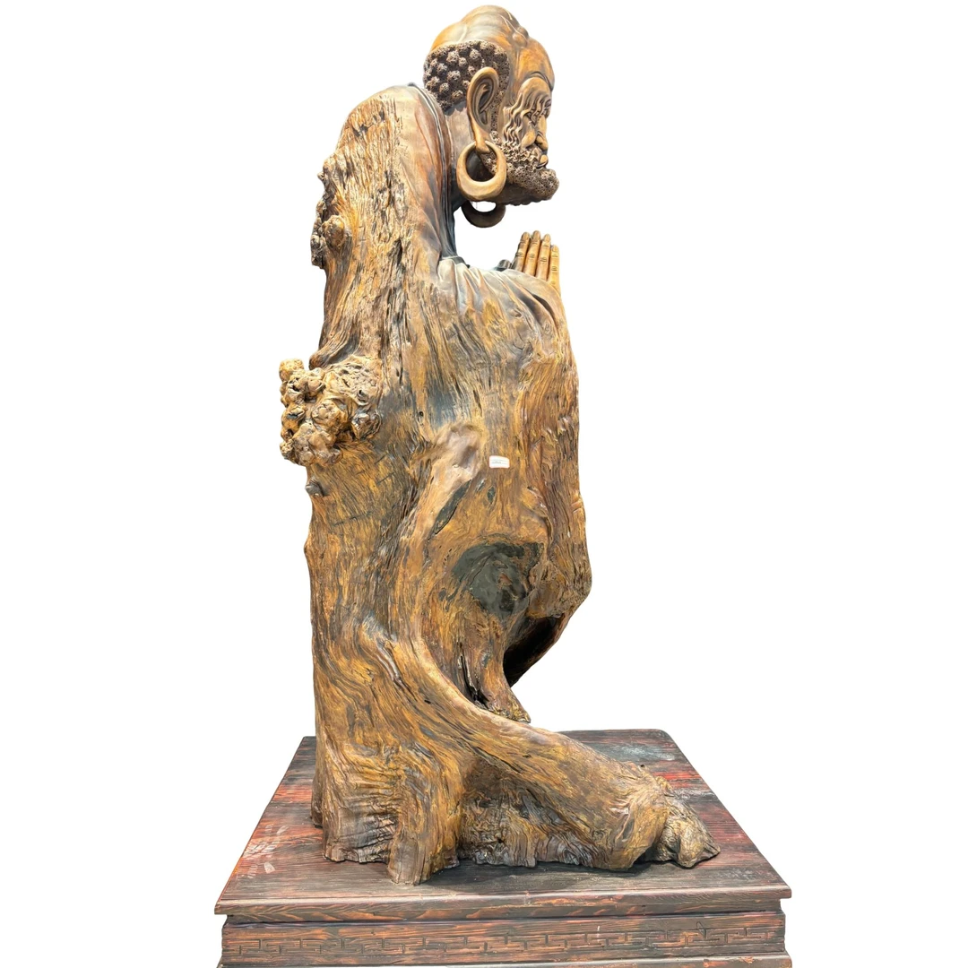 木雕工艺品摆件（达摩）纯手工匠心技艺精细雕刻品