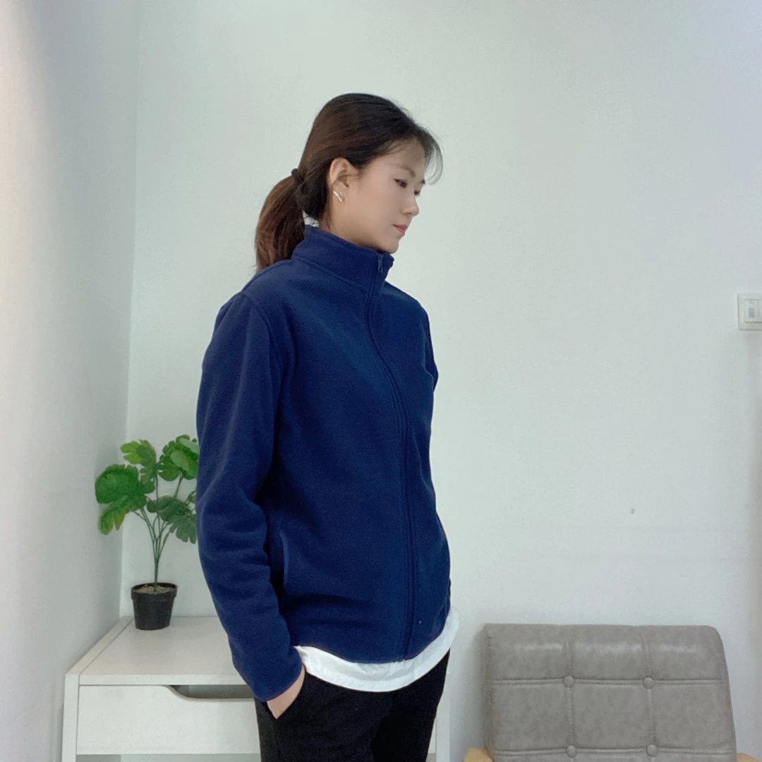 新春款经典摇粒绒轻薄保暖外套女款男款立领开衫