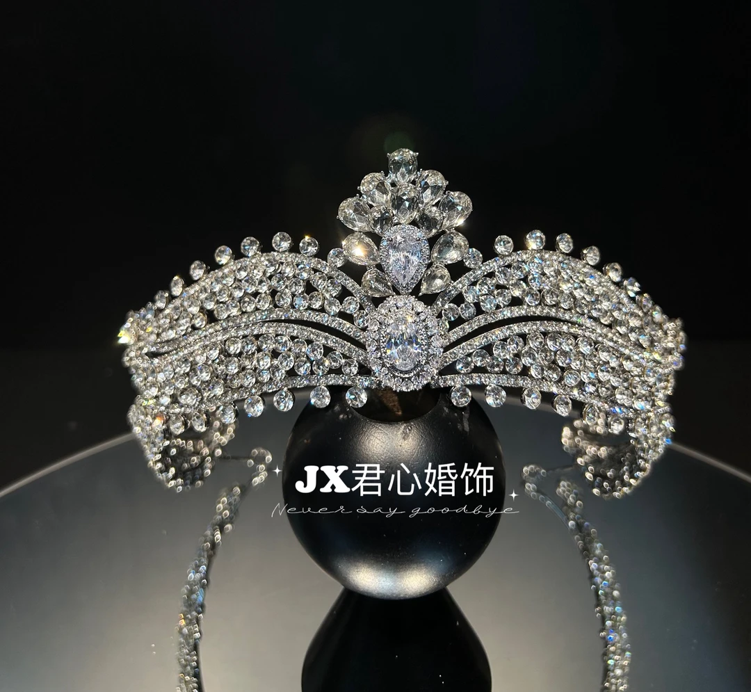 君心家 ETE锆石王冠复古宫廷新娘皇冠高级新娘饰品